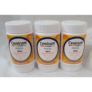 Centrum Minis + Immune Support For Men 160 Tabs Ea. Exp: 03/27 Fresh 3 Pack